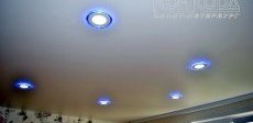 LED светильники для натяжного потолка синие СПБ